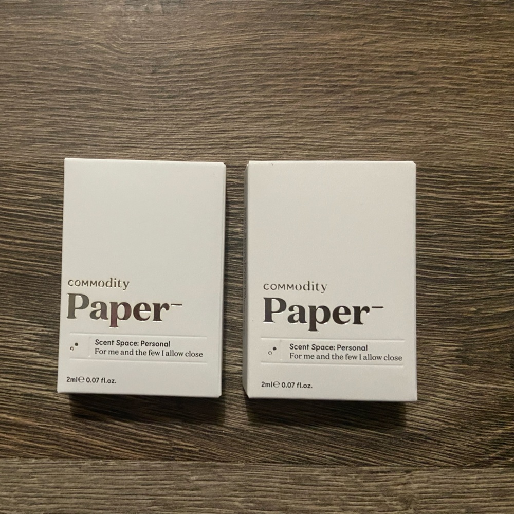 Milk Commodity paper fragrance sample
